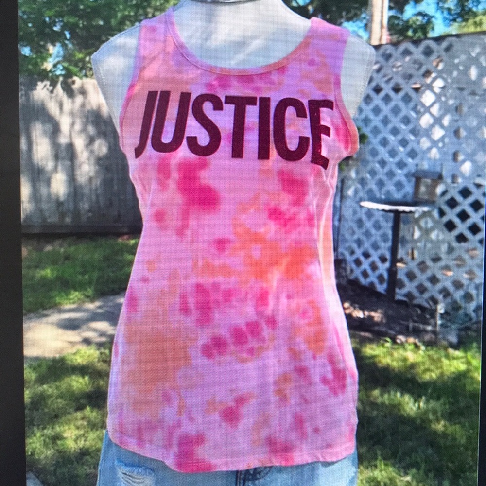 Justice Pink Tie-Dye Tank Top